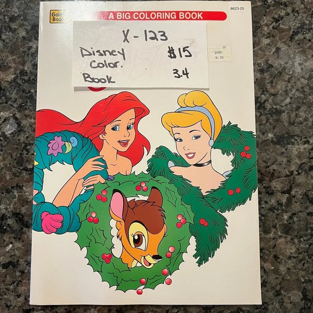 Vintage 1995 Disney Christmas Coloring Book (x-123)